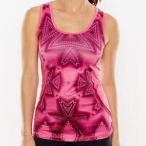 Lucy Tech Endurance Active Tank Top Pink Aztec Size Small